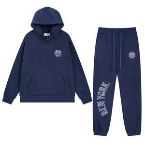 Eric Emanuel Navy blue tracksuit pants and hoodie men’s authentic